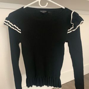 Club Monaco Ruffle Knit Top